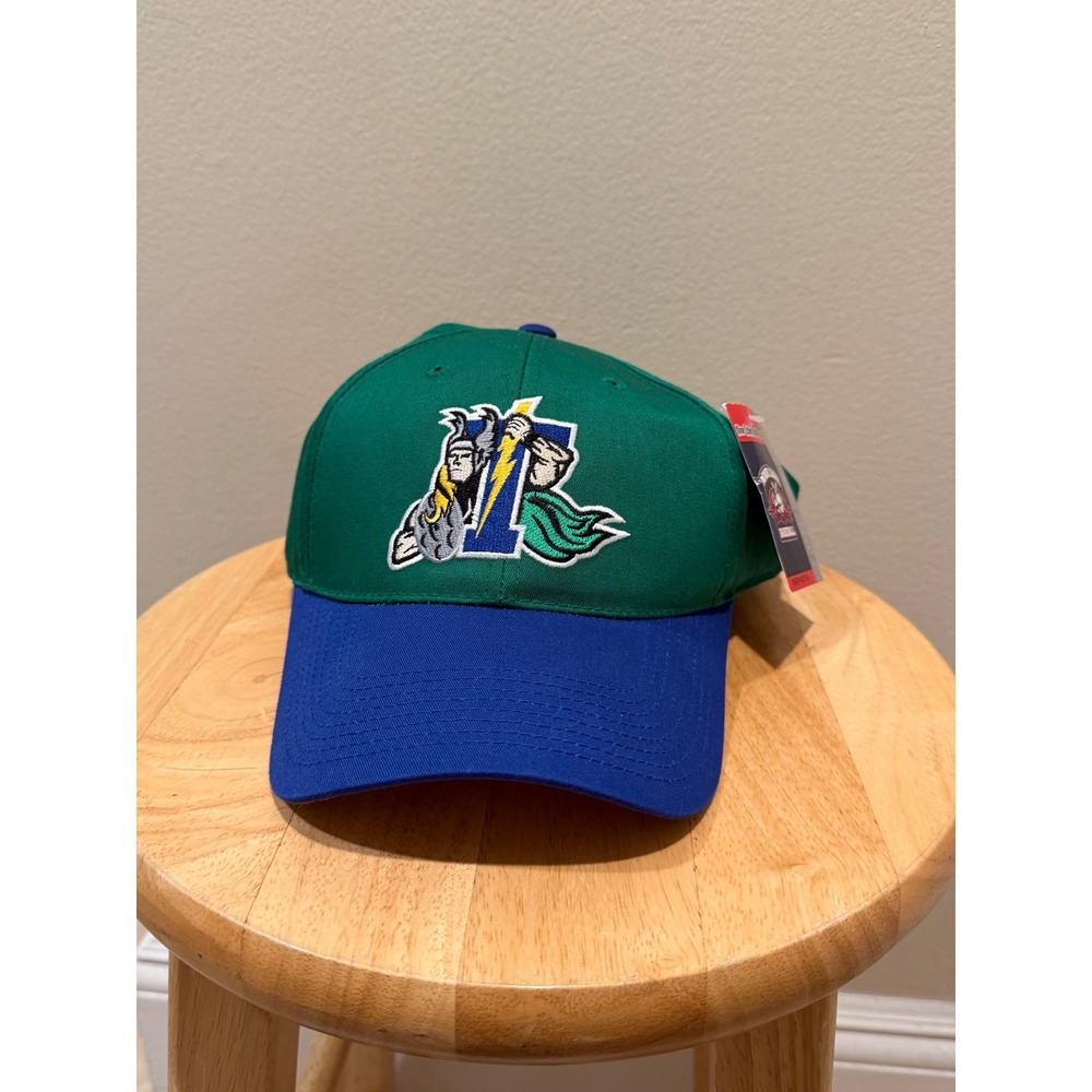 Outdoor Cap Minor League Baseball MiLB Green Blue Snapback Hat Warrior Logo New